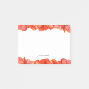 Post-it® Aquarelle de pavot rouge