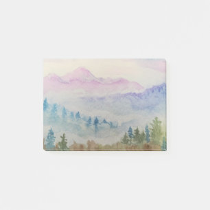 Post-it® Aquarelle de paysage de montagne