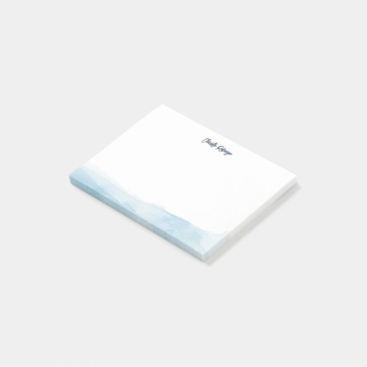 Post-it® Aquarelle de script élégante personnalisée (Incliné)