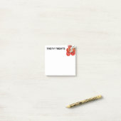 Post-it® Aquarelle de tomates Monogramme PERSONNALISÉ (Sur un bureau)