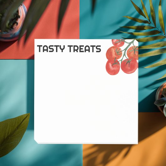 Post-it® Aquarelle de tomates Monogramme PERSONNALISÉ