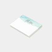Post-it® Aquarelle de turquoise (Incliné)