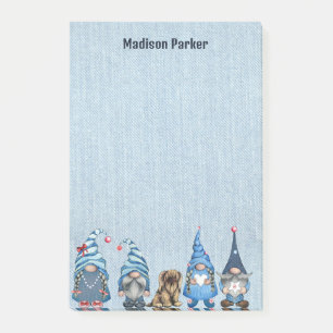 Post-it® Aquarelle Denim Gnomes