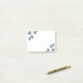 Post-it® Aquarelle Dollar d'argent Feuilles Eucalyptus (Sur un bureau)