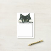 Post-it® Aquarelle douce Kitty | Une note de (Sur un bureau)