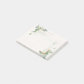 Post-it® aquarelle douce or verdure monogramme post it pas (Incliné)