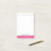 Post-it® Aquarelle en argent Confetti rose Ombre (Sur un bureau)