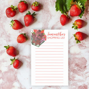 Post-it® Aquarelle Épicerie de fraises Plan de repas