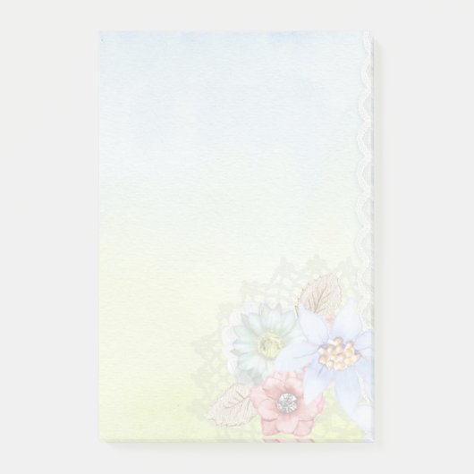 Post-it® Aquarelle et fleurs (Devant)