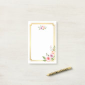 Post-it® Aquarelle et style de cadre or (Sur un bureau)