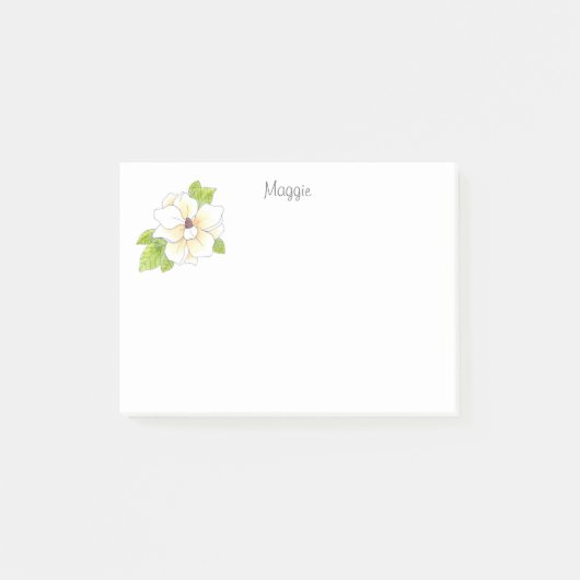 Post-it® Aquarelle et stylo Magnolia Flower Post-it Notes (Devant)