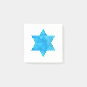 Post-it® aquarelle Étoile bleue de David