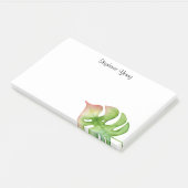 Post-it® Aquarelle Feuille Tropicale Ajouter un nom Publier (Incliné)