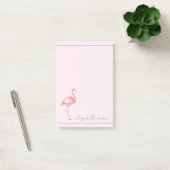 Post-it® Aquarelle Flamant rose rose personnalisé (Bureau)