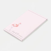 Post-it® Aquarelle Flamant rose rose personnalisé (Incliné)