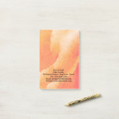 Post-it® Aquarelle Fleur Orange (Sur un bureau)