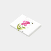 Post-it® Aquarelle fleur rose bourdon (Incliné)