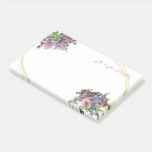 Post-it® Aquarelle Fleurs à main Script Gold Modèle cadre (Incliné)