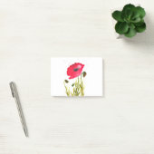 Post-it® Aquarelle fleurs de pavots rouges chic rustique (Bureau)