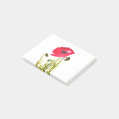 Post-it® Aquarelle fleurs de pavots rouges chic rustique (Incliné)