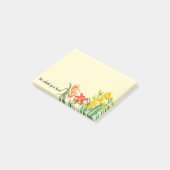 Post-it® Aquarelle Fleurs de printemps vibrantes Design flo (Incliné)