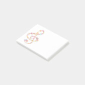 Post-it® aquarelle fleurs musique treize clef (Incliné)