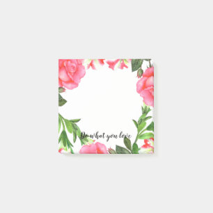 Post-it® Aquarelle Fleurs roses Circle Wreath