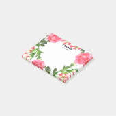 Post-it® Aquarelle Fleurs roses couronne circulaire (Incliné)