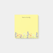 Post-it® Aquarelle Fleurs sauvages Nom personnalisé Floral (Devant)