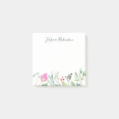 Post-it® Aquarelle Fleurs sauvages Nom personnalisé Floral (Devant)