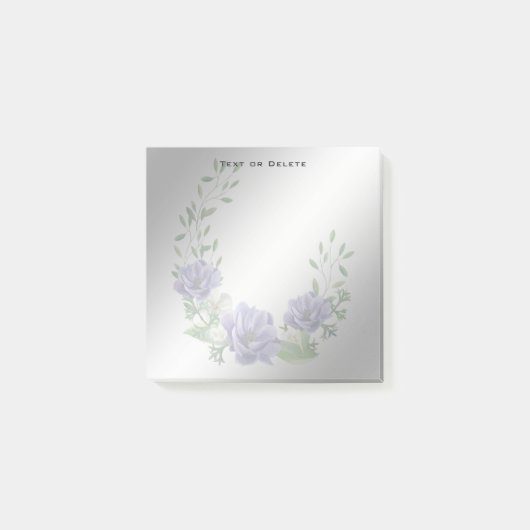 Post-it® Aquarelle Fleurs violettes Publier des notes (Devant)