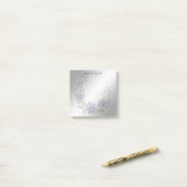 Post-it® Aquarelle Fleurs violettes Publier des notes (Sur un bureau)