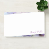 Post-it® Aquarelle Fleurs violettes Script manuel personnal (Bureau)