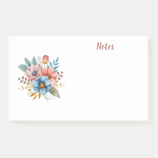 Post-it® Aquarelle florale (Devant)
