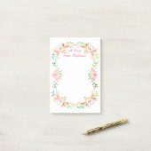 Post-it® Aquarelle florale chic (Sur un bureau)