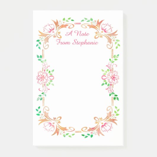 Post-it® Aquarelle florale chic (Devant)