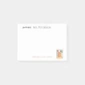 Post-it® Aquarelle Florale Du Bureau De L'Enseignant (Devant)