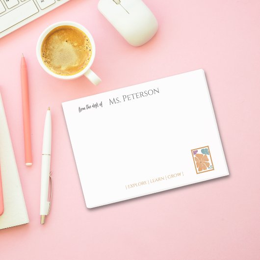 Post-it® Aquarelle Florale Du Bureau De L'Enseignant