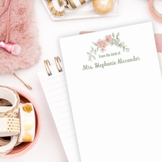 Post-it® Aquarelle Florale Feminine Du Bureau De Sticky