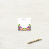 Post-it® Aquarelle florale moderne couleur Whimsical (Sur un bureau)