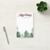 Post-it® Aquarelle Forêt, Joyeuses Fêtes (Bureau)