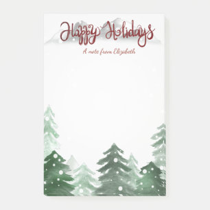 Post-it® Aquarelle Forêt, Joyeuses Fêtes