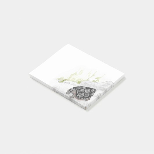 Post-it® Aquarelle Forêt Tortue des bois (Incliné)
