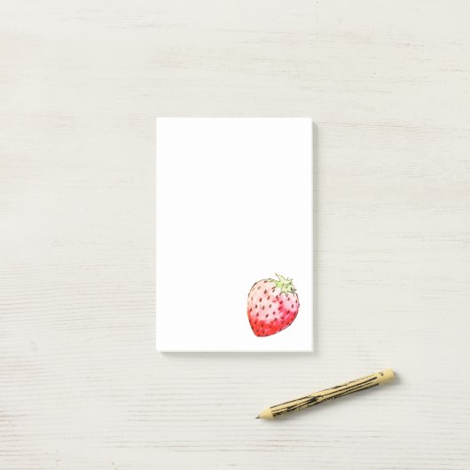 Post-it® aquarelle fraise (Sur un bureau)