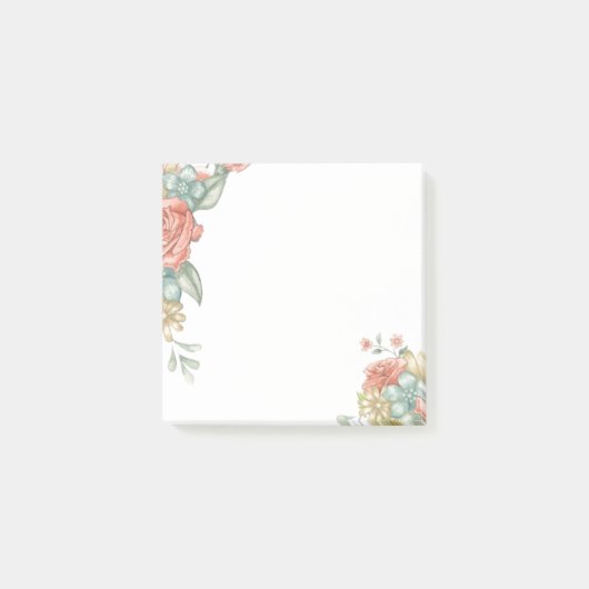 Post-it® Aquarelle Frontières florales (Devant)