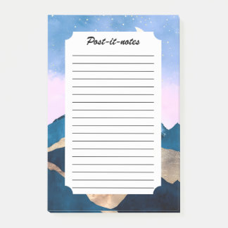 Post-it® Aquarelle Golden Celestial Peaks