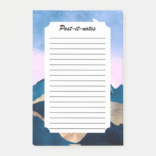 Post-it® Aquarelle Golden Celestial Peaks (Devant)