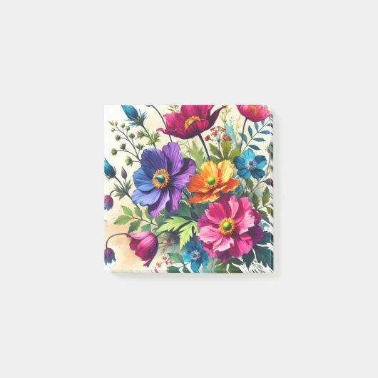 Post-it® Aquarelle gras Floral (Devant)