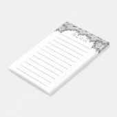 Post-it® Aquarelle gris argenté Fleurs de lin (Incliné)