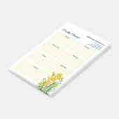 Post-it® Aquarelle hebdomadaire du planificateur Jaune Lys  (Incliné)